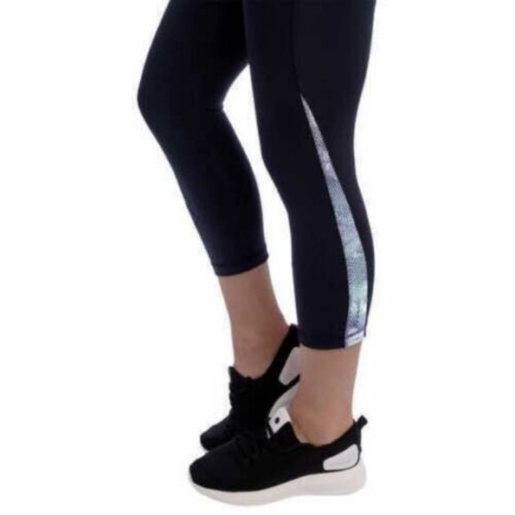 NWoT Kirkland Signature Women's Reflective Leggings Navy Size Small $40 1B098 - Picture 3 of 3